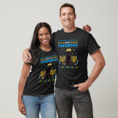 T-shirt Chat noir Chanukah Juif Ugly Hanoukka (Unisexe)