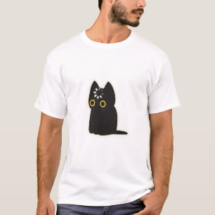 T-shirt Chat Noir Chargement Vide Mignon Drôle Amusant Ani