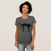 T-shirt chat noir ~ conversation noir (Devant entier)