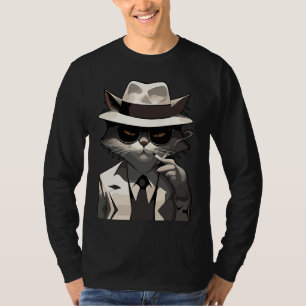 T-shirt Chat Noir Cool : Félin Souriant et Mystérieux