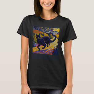 T-shirt Chat Noir Couleur Couleur