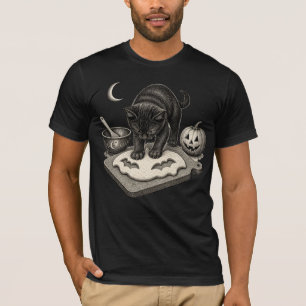 T-shirt Chat noir cuisine de Halloween