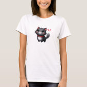 T-shirt Chat Noir Cute (Devant)