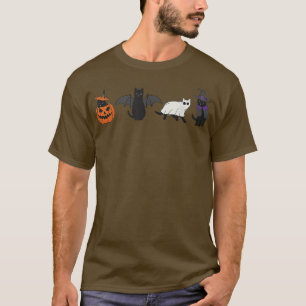 T-shirt Chat Noir Cute Halloween sorcière Citrouille Chat