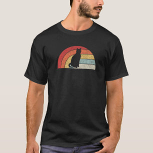 T-shirt Chat Noir Cute Propriétaire Cadeau Vintage Rétro C