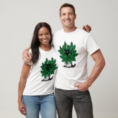 T-shirt Chat noir dans un pot de plante (Unisexe)
