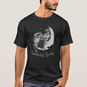 T-shirt Chat noir de la lune d'Halloween effrayant