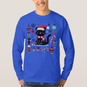 T-shirt Chat noir de Noël