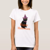 T-shirt Chat noir d'Halloween (Devant)
