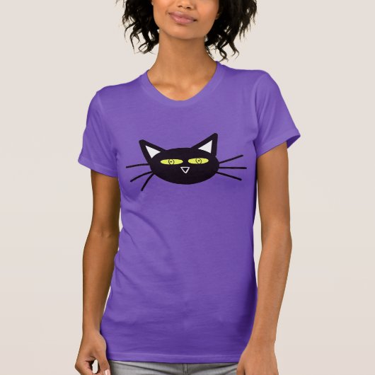 T-shirt Chat noir d'Halloween (Devant)