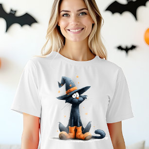 T-shirt Chat noir d'Halloween