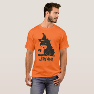 T-shirt Chat noir d'Halloween Sorcière Araignées effrayant