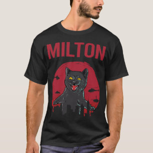 T-shirt Chat noir drôle Milton