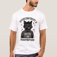 Chat noir drôle trop sûr de lui et mal préparé