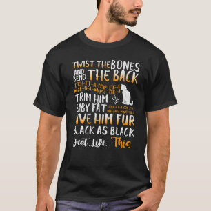 T-shirt Chat noir effrayant d'Halloween Jackolantern Sorci