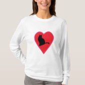 T-shirt Chat noir en chemises Blended Red and Pink Heart (Devant)