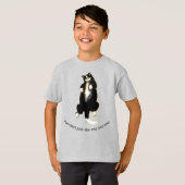 T-shirt chat noir et blanc (Devant entier)