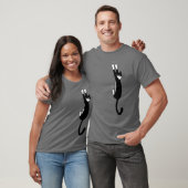 T-shirt Chat noir et blanc accroché | Drôle Tuxedo Cat (Unisexe)