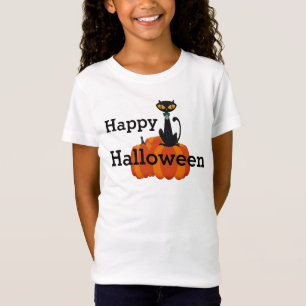 T-Shirt Chat noir et Citrouille