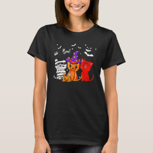 T-shirt Chat noir fantôme Boo Y'all Citrouille Halloween L