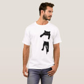 T-shirt Chat Noir Funny Chat Pocket Chat Cute Chat (Devant entier)