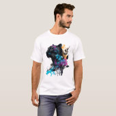 T-shirt Chat Noir Géant Mignon (Devant entier)