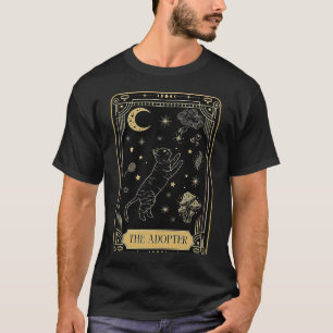 T-shirt Chat noir gothique mystique Adopté par Carte de Ta