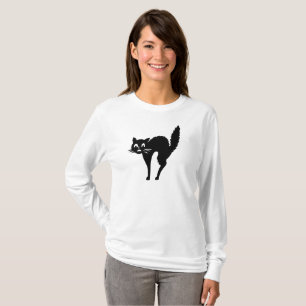 T-SHIRT CHAT NOIR HALLOWEEN 