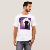 T-shirt Chat noir Halloween (Devant entier)