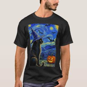 T-shirt Chat noir Halloween amateurs de chats drôles pour
