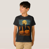 T-shirt Chat noir Halloween Amoureux de les chats Starry N (Devant entier)