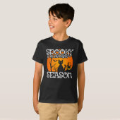 T-shirt Chat Noir Halloween Ensorcelant Saison Heureux Hal (Devant entier)
