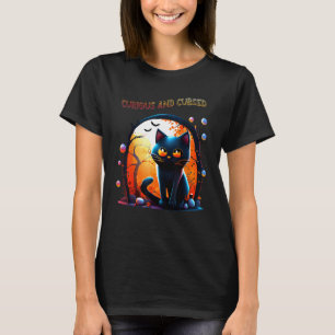 T-shirt Chat noir Halloween Friandise ou Farce Curieux & M