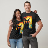 T-shirt Chat noir hawaïen (Unisexe)