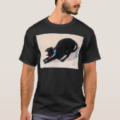 T-shirt Chat noir Hissing Fine Art par Hiroaki Takahashi (Devant)