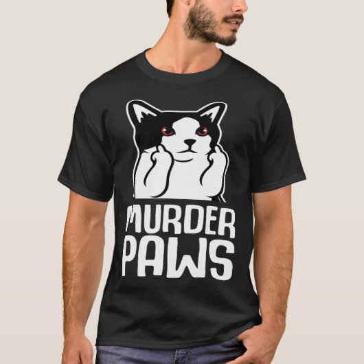 T-shirt Chat Noir Humour Chat de Rue Chat Cool (Devant)