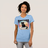 T-shirt Chat Noir - Installons-Nous Confortablement (Devant entier)