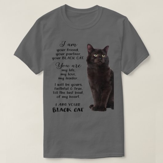 T-shirt Chat Noir Je suis votre Chat Noir Pères Fête des m (Design devant)