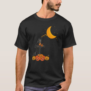 T-shirt Chat noir jouant du violon la nuit d'Halloween eff
