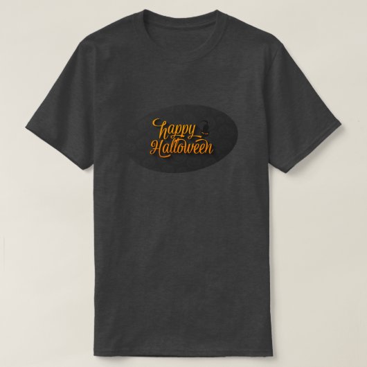 T-shirt Chat noir Joyeux Halloween (Design devant)