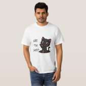 T-Shirt Chat Noir Kawaii (Devant entier)