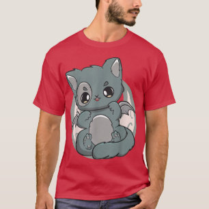 T-shirt Chat Noir Kitten Cute Chibi Anime Neko Pastel Goth