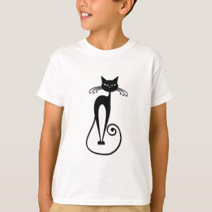 T-shirt Chat noir maigre fantaisiste