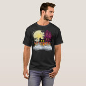 T-shirt Chat noir & Maison hantée – Conception de nuit d'H (Devant entier)