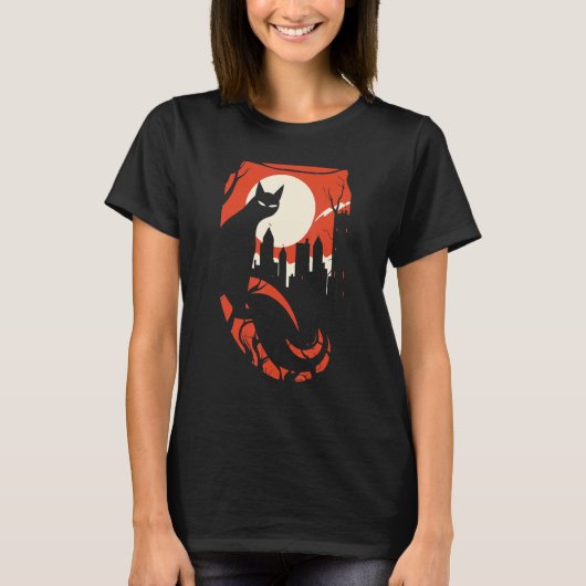 T-shirt Chat noir maléfique (Devant)