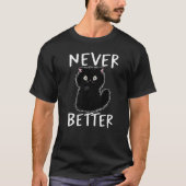 T-shirt Chat noir Maman jamais mieux Kitten Kitty propriét (Devant)