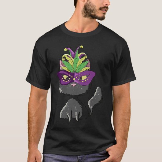 T-shirt Chat noir Mardi Gras (Devant)