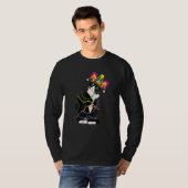 T-shirt Chat Noir Meow Mardi Gras Masque Fleur De Lis Chat (Devant entier)