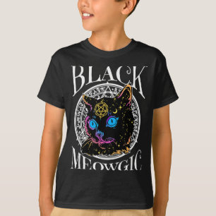 T-shirt Chat Noir Meowgic Halloween Sorcière Sorcellerie
