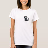 T-shirt Chat Noir mignon (Devant)